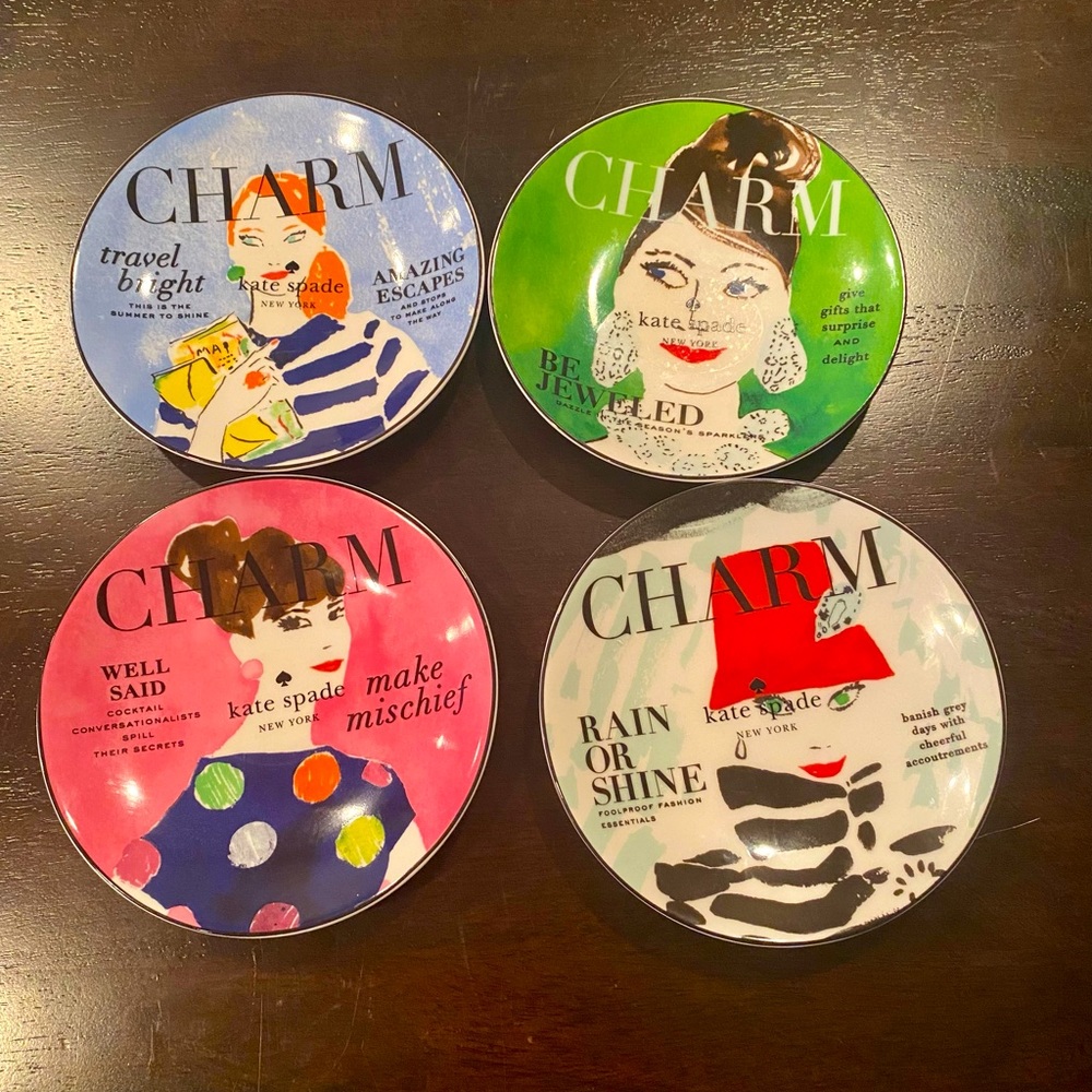 Kate Spade Make Headlines Lenox plates- set of 4